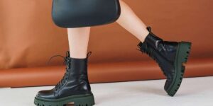 Bottes femme en cuir